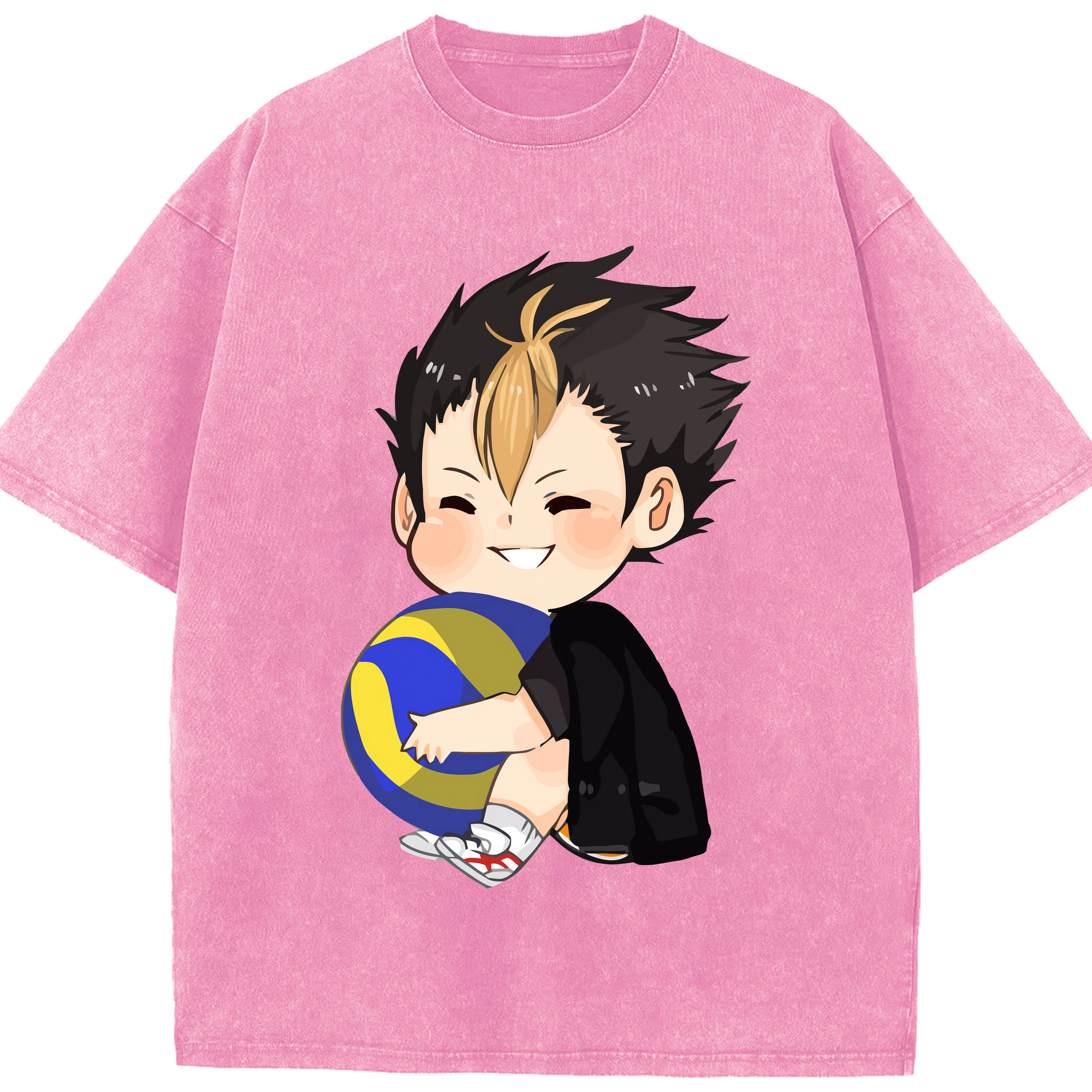 （画像用） ハイキュー!! Haikyu!! 綿100% ヴィンテージ風 半袖Tシャツ（フロントプリント）